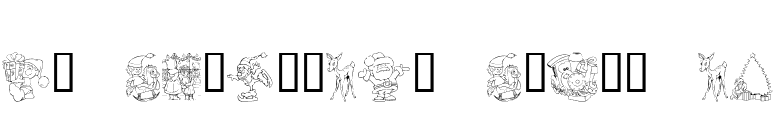 KR Christmas Color Me font preview