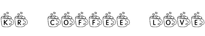 KR Coffee Love font preview