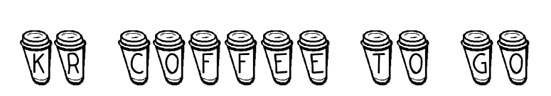 KR Coffee To Go font preview
