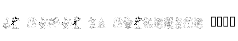 KR Color Me Christmas 2002 font preview