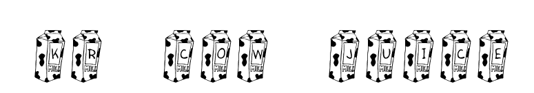 KR Cow Juice font preview
