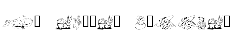 KR Easter Bunnies font preview