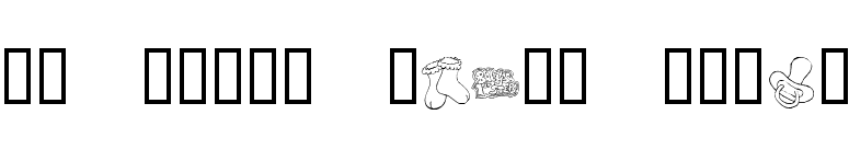 KR First Years Dings font preview