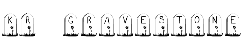 KR Gravestone font preview