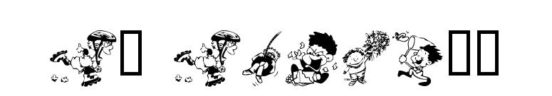KR Kidlets font preview