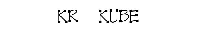KR Kube font preview