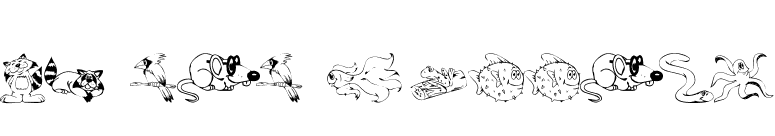 KR Lil Buddies font preview