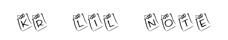 KR Lil Note font preview