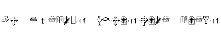KR Lynda's Christian Dings font preview