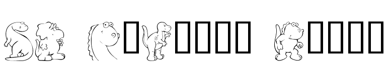 KR Nicky's Dinos font preview