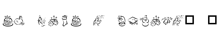 KR Pick A Holiday 2 font preview