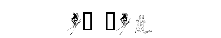 KR Ski font preview
