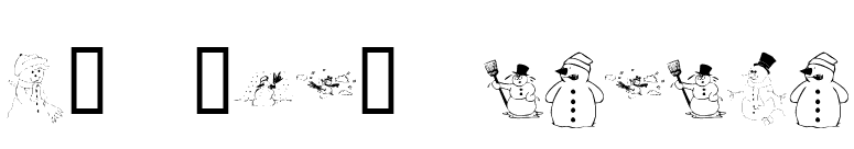 KR Snow People font preview