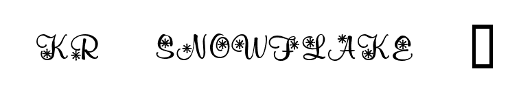 KR Snowflake 2 font preview