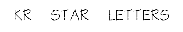 KR Star Letters font preview