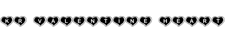 KR Valentine Heart font preview
