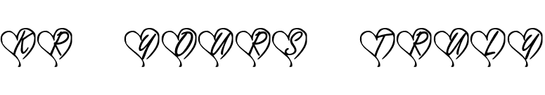 KR Yours Truly font preview