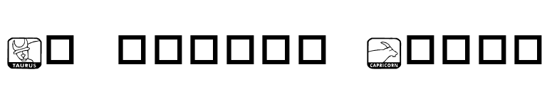KR Zodiac Dings font preview