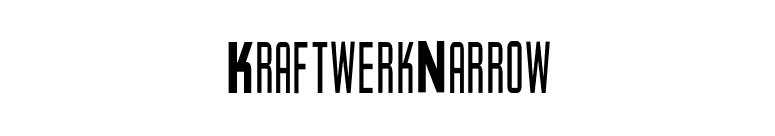 KraftwerkNarrow font preview