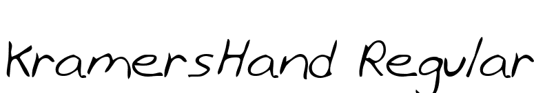 KramersHand Regular font preview