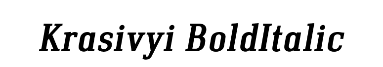 Krasivyi BoldItalic font preview