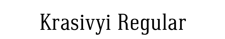 Krasivyi Regular font preview