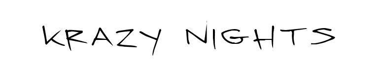 Krazy Nights font preview