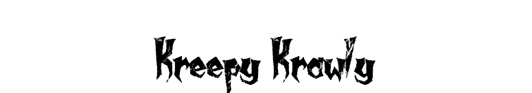 Kreepy Krawly font preview