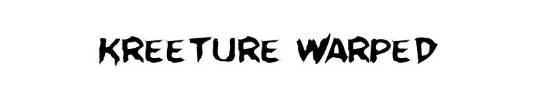 Kreeture Warped font preview