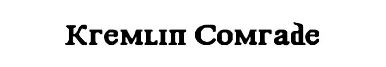 Kremlin Comrade font preview