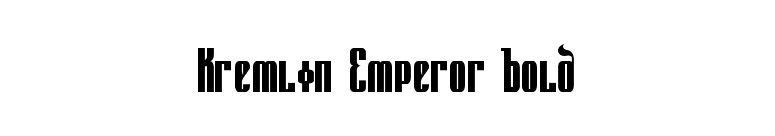 Kremlin Emperor Bold font preview