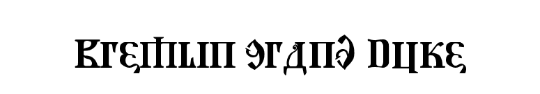 Kremlin Grand Duke font preview