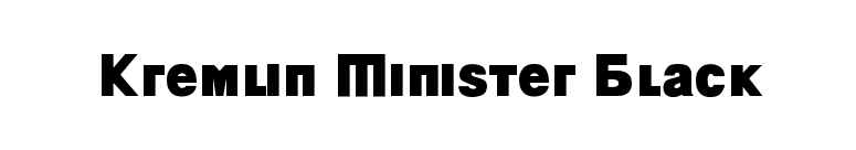 Kremlin Minister Black font preview