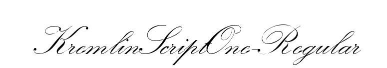 KremlinScriptOne-Regular font preview