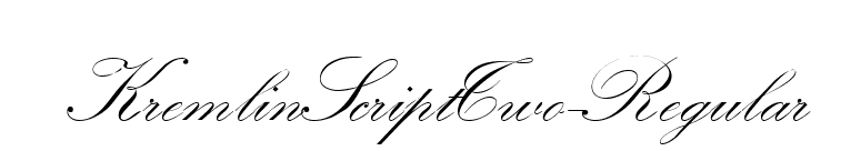 KremlinScriptTwo-Regular font preview