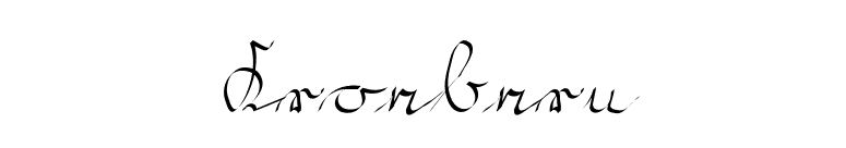 Kroebern font preview