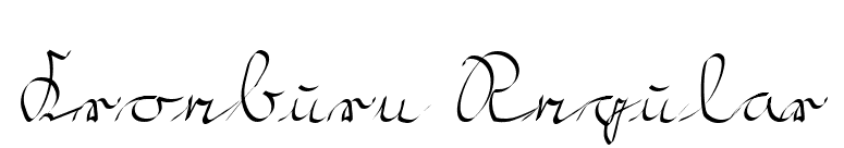 Kroeburn Regular font preview
