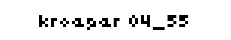 kroeger 04_55 font preview