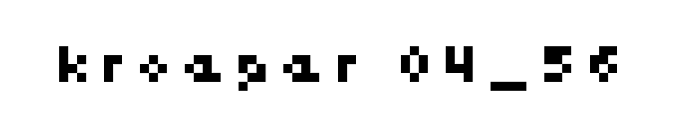 kroeger 04_56 font preview