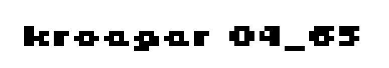 kroeger 04_65 font preview