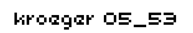 kroeger 05_53 font preview