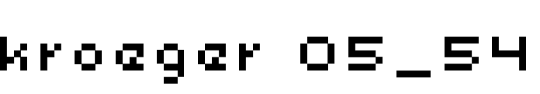 kroeger 05_54 font preview
