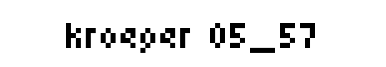 kroeger 05_57 font preview