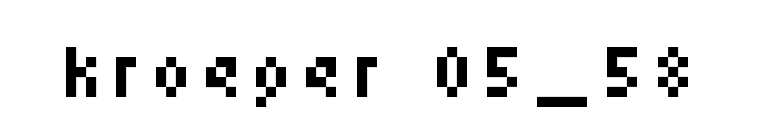 kroeger 05_58 font preview