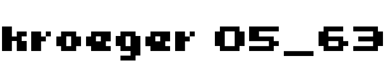 kroeger 05_63 font preview