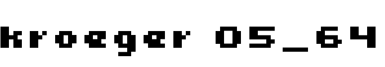 kroeger 05_64 font preview