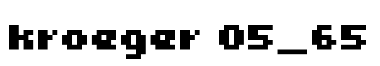 kroeger 05_65 font preview