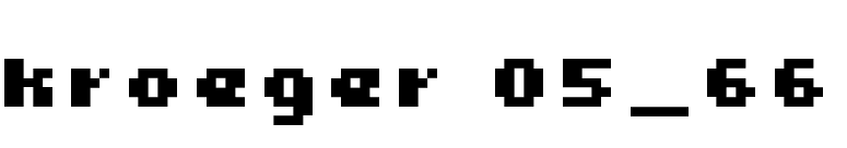 kroeger 05_66 font preview