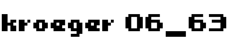 kroeger 06_63 font preview