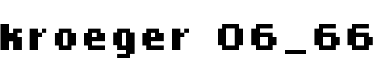 kroeger 06_66 font preview